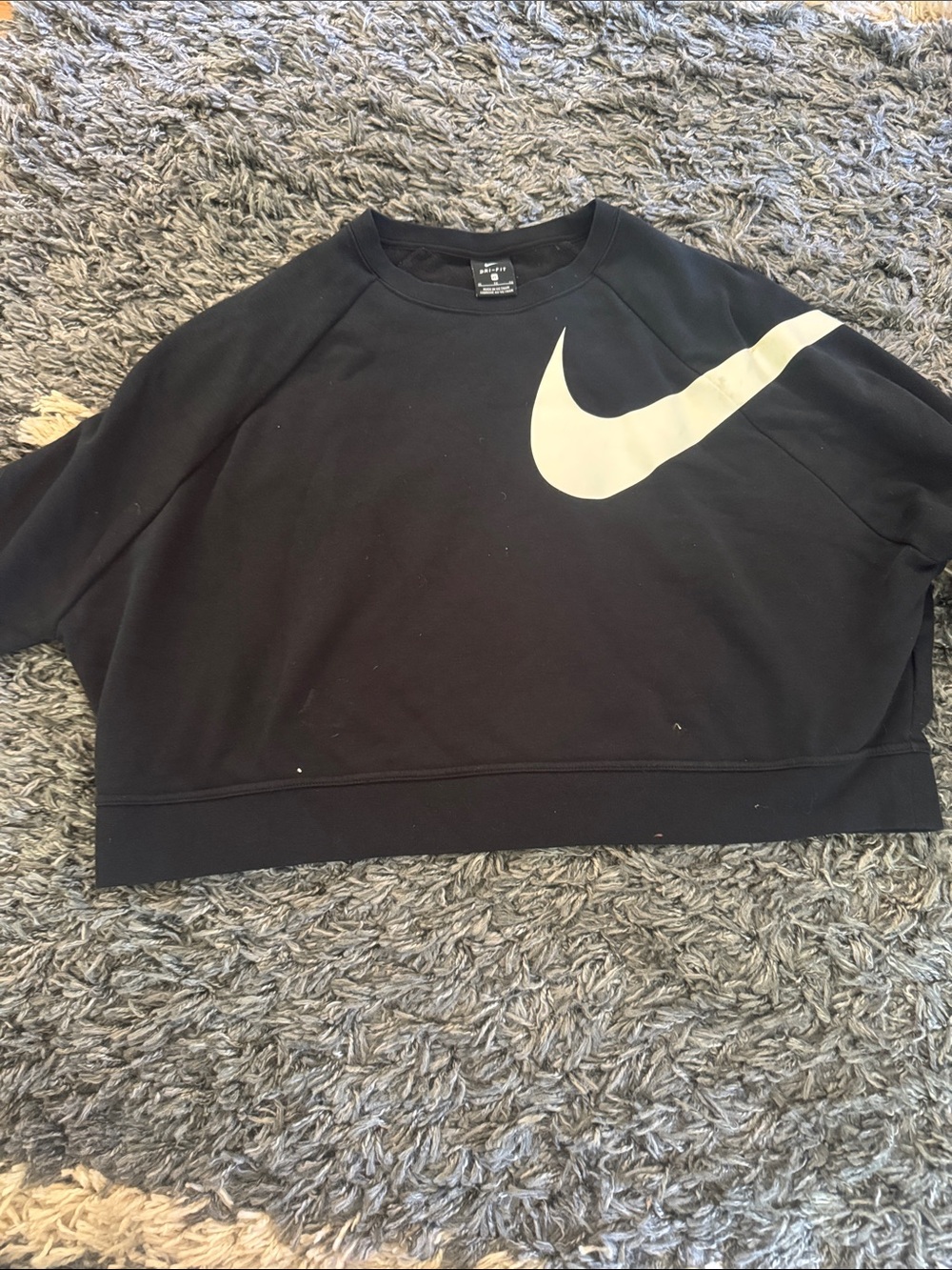 Nike Black Sweatshirt with White Swoosh